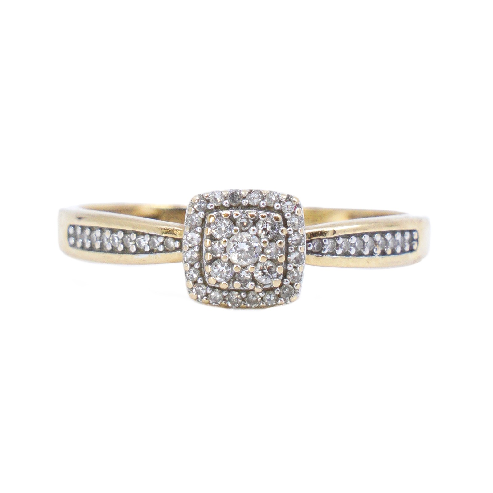 Haloring med diamanter 47x totalt ca 0,18ct