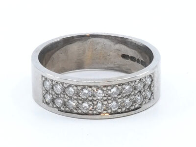 Ring med diamanter Vitguld 18K
