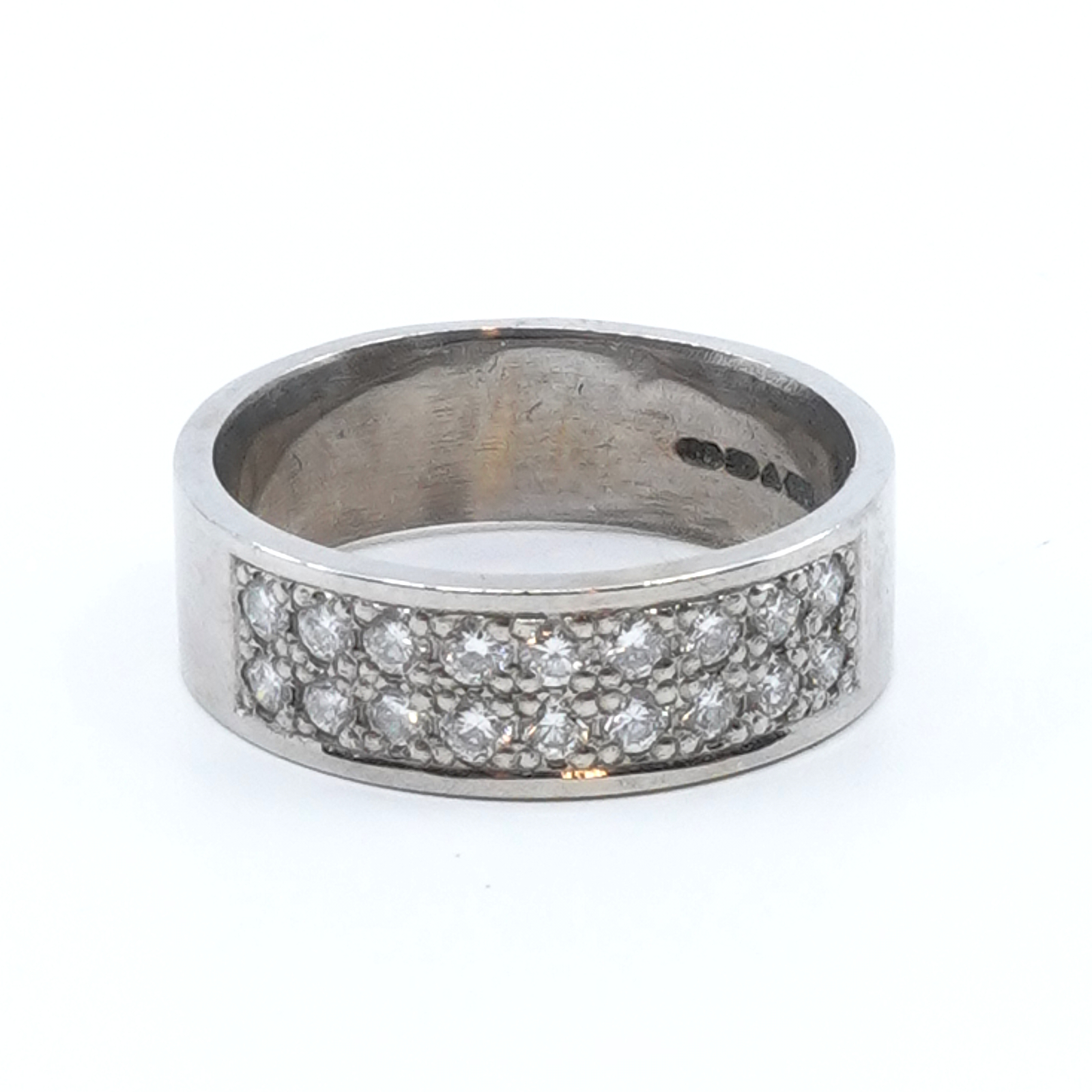 Ring med diamanter Vitguld 18K