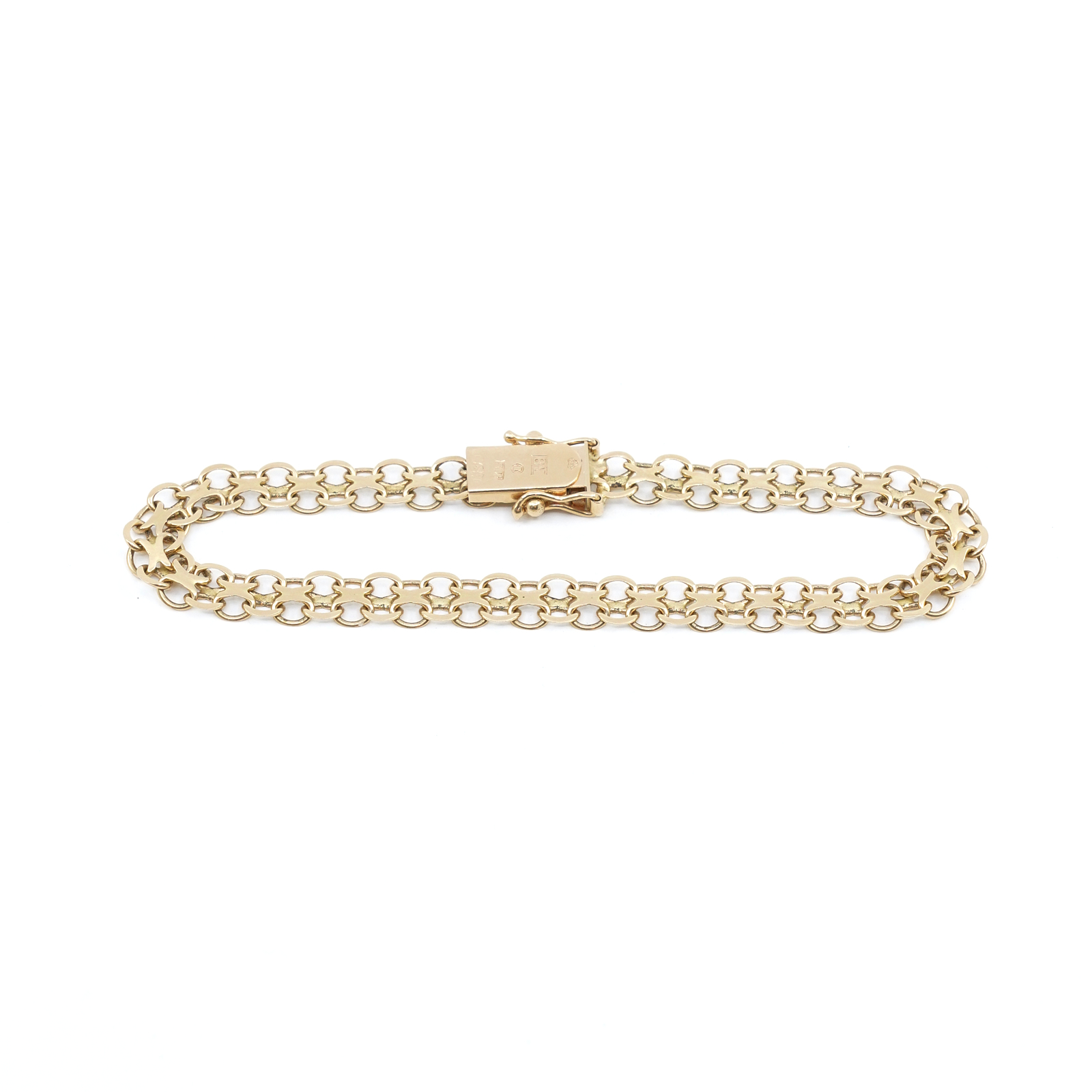 Armband X-länk Guld 18K 8,3g L 19cm B 6mm