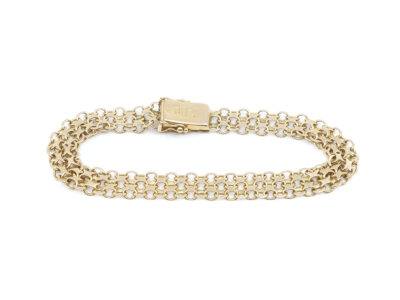 Armband X-länk Guld 18K 9,5g L 17,5cm B 8mm