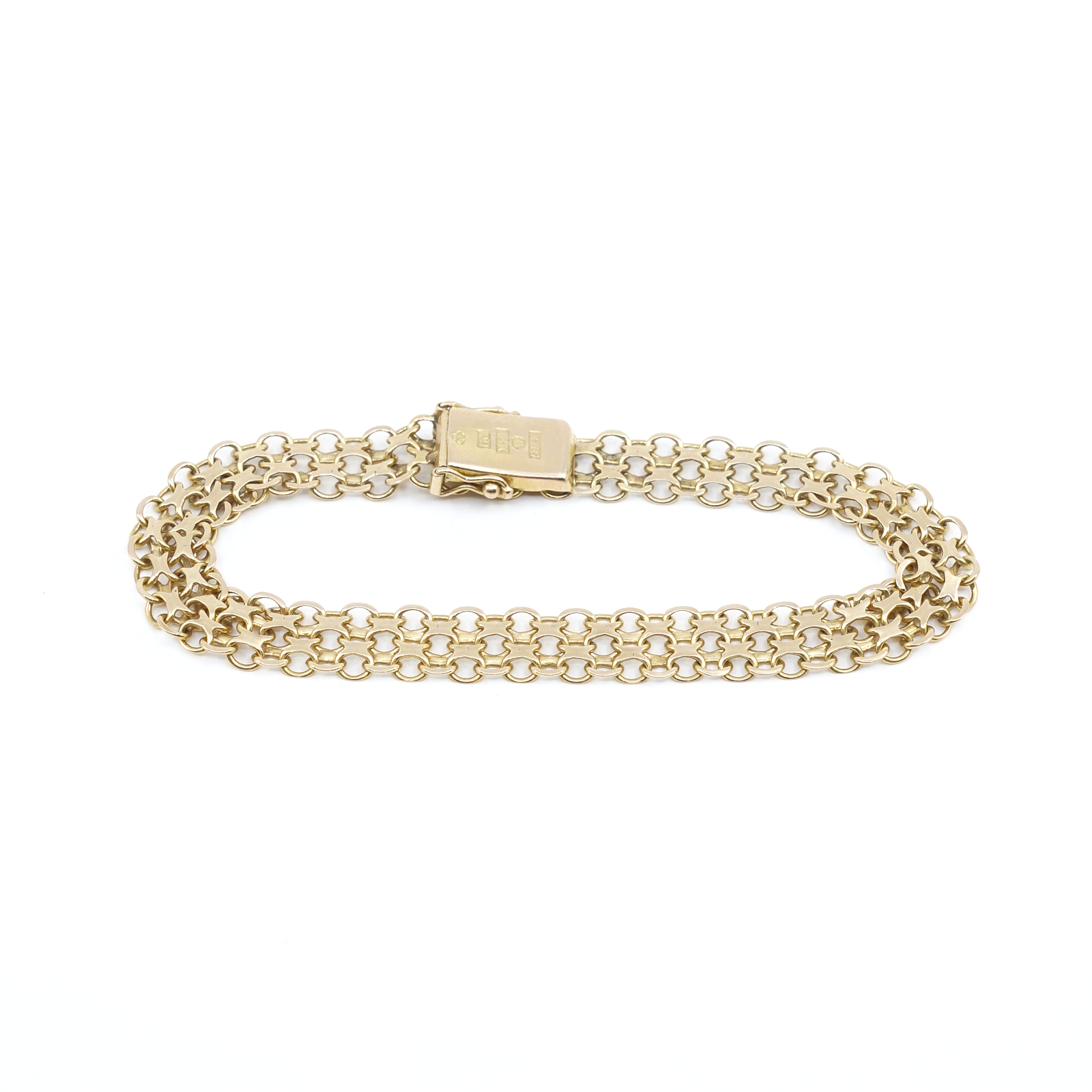 Armband X-länk Guld 18K 9,5g L 17,5cm B 8mm