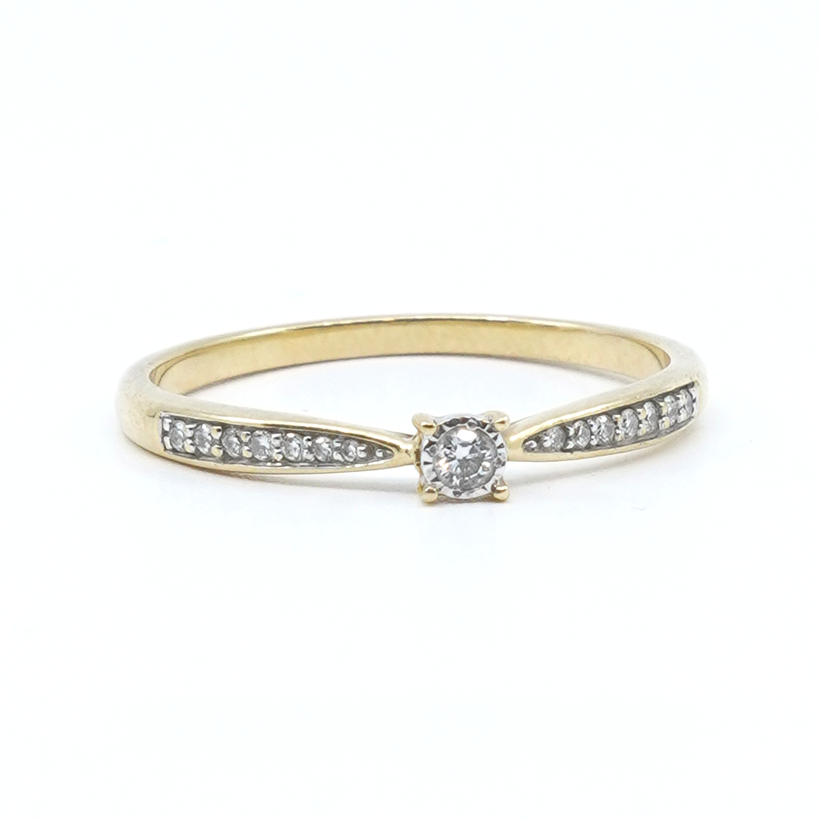 Ring med diamanter Guld 18K