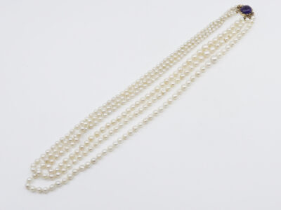 Pärlcollier odlade pärlor,