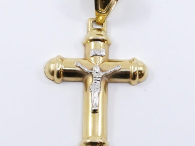 Hänge Krucifix Med detalj i Vitguld 18K 7,6g Bredd 38mm Höjd 67mm