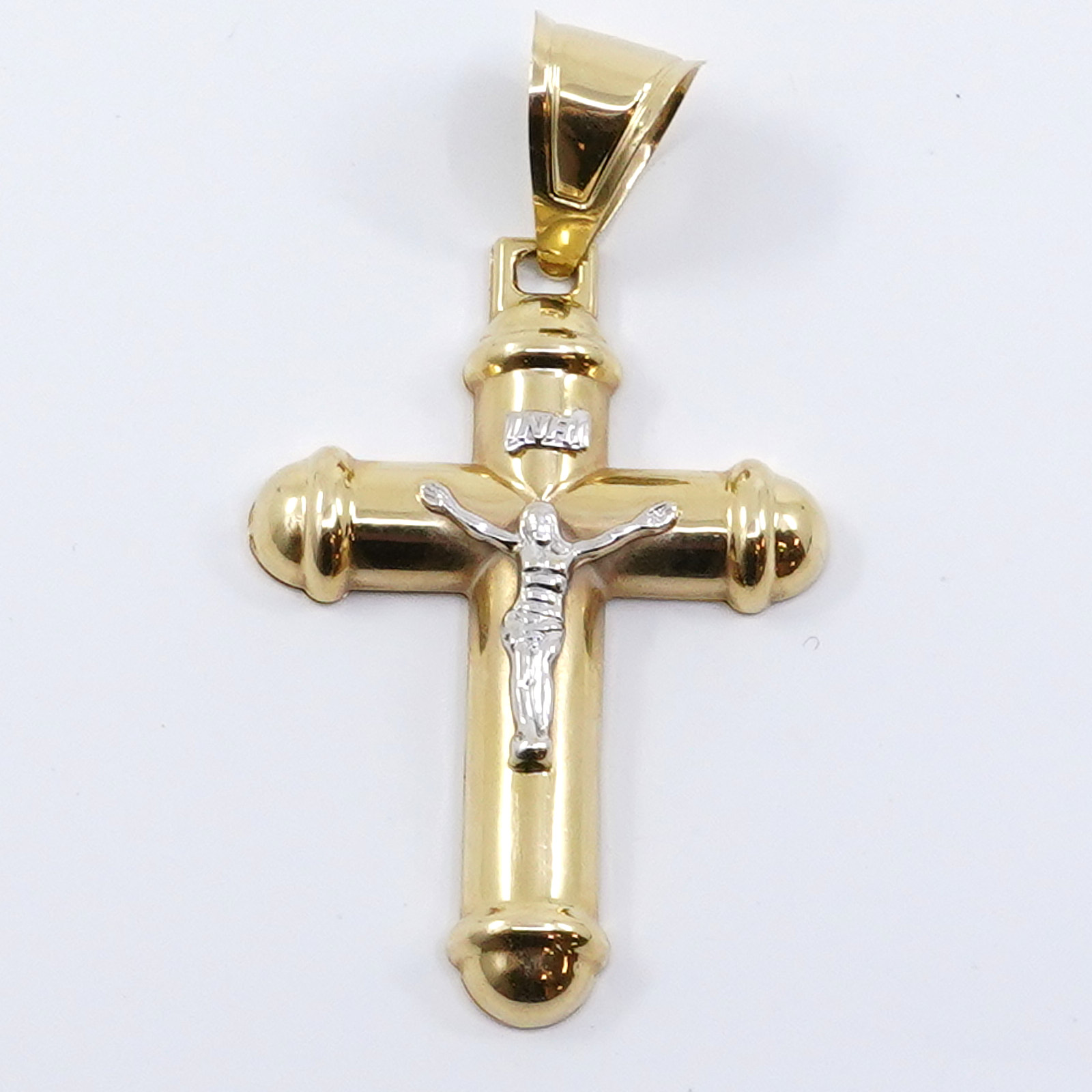 Hänge Krucifix Med detalj i Vitguld 18K 7,6g Bredd 38mm Höjd 67mm