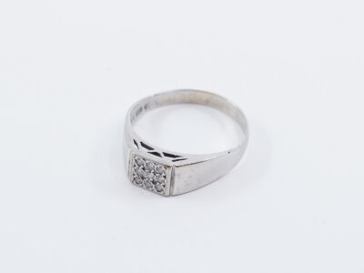 Ring vitguld med diamanter 9xca0,03ct 18K 4,9g Ø20,5