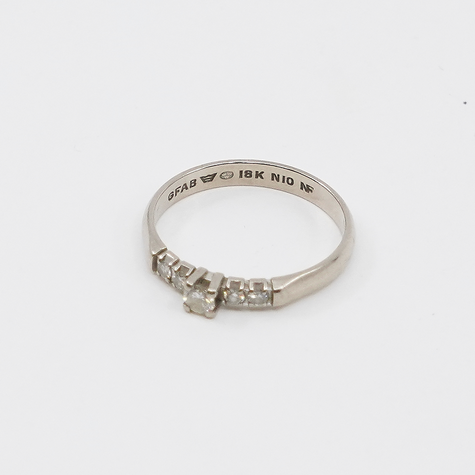 Ring Guld med diamanter 18K 2,1g Ø16,5
