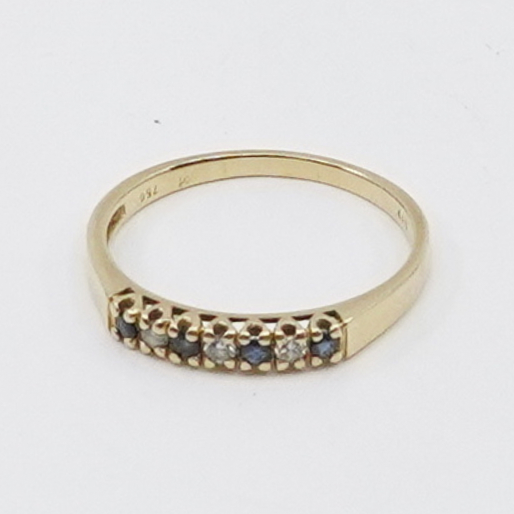 Ring Guld med diamanter 18K Ø19