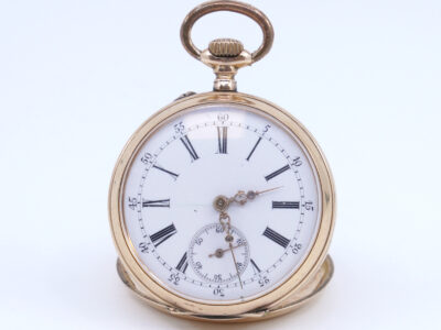 Fickur 18K 39,6g Boett 37mm manuell med liten sekundvisare