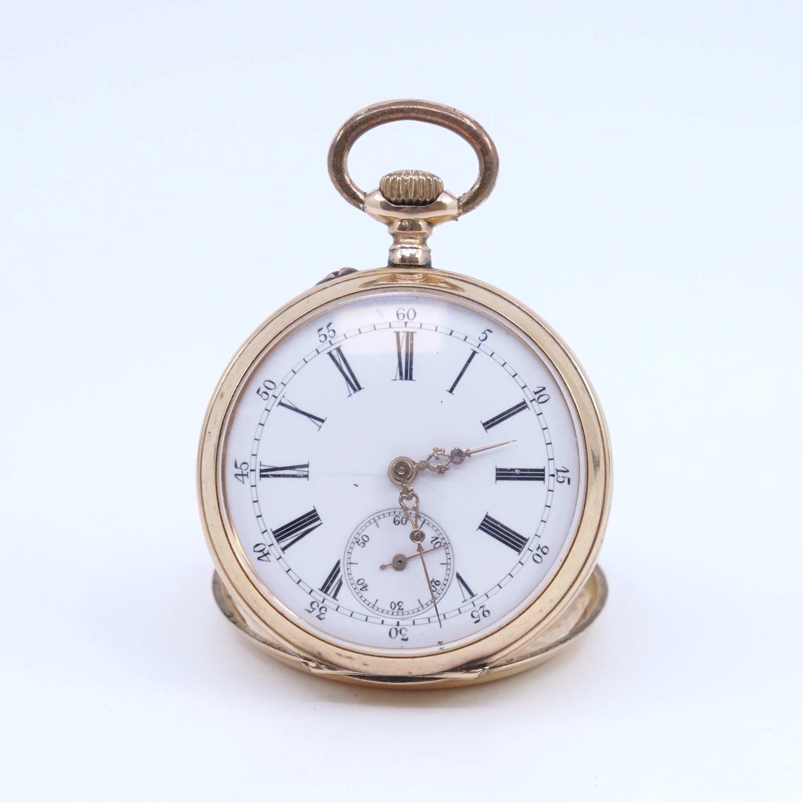 Fickur 18K 39,6g Boett 37mm manuell med liten sekundvisare