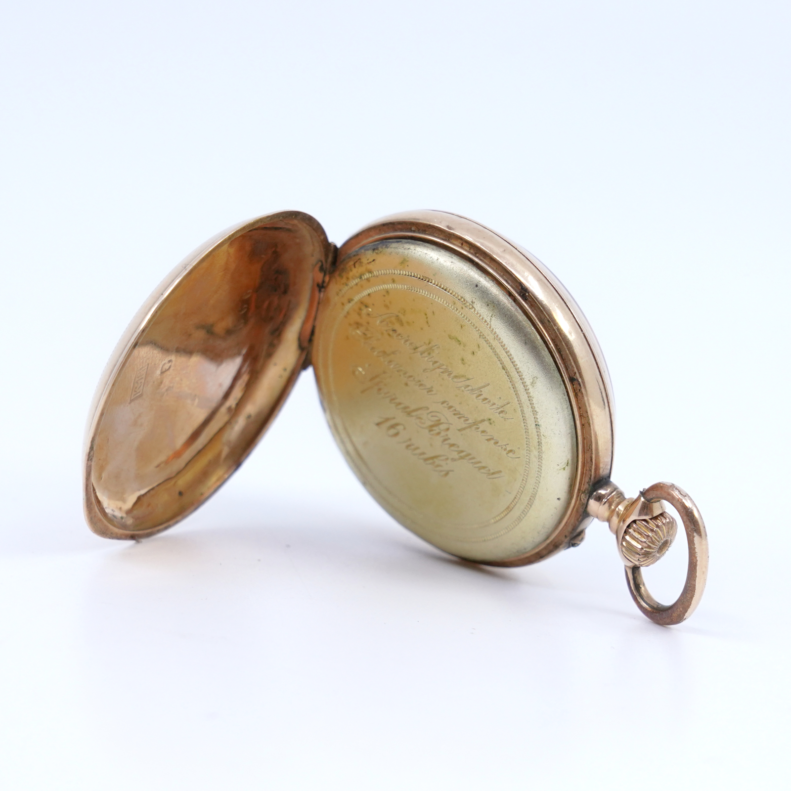 Fickur 18K 39,6g Boett 37mm manuell med liten sekundvisare