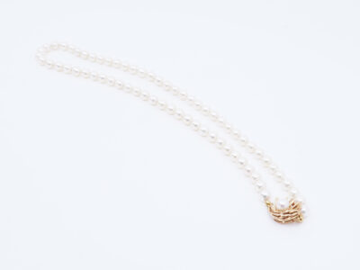Pärlcollier med lån 18K