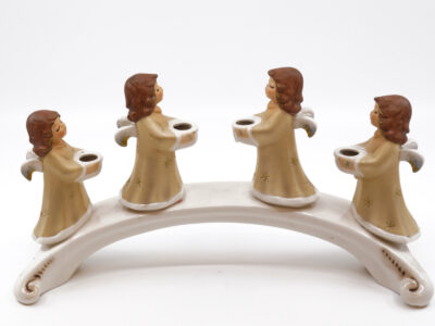 Adventsljusstake , porslin, Goebel, Tyskland, 1900 tal, ca 29 x 15 cm.