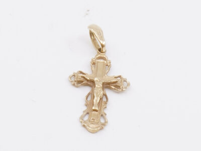 Hänge Guld 14K Krucifix Höjd 27mm