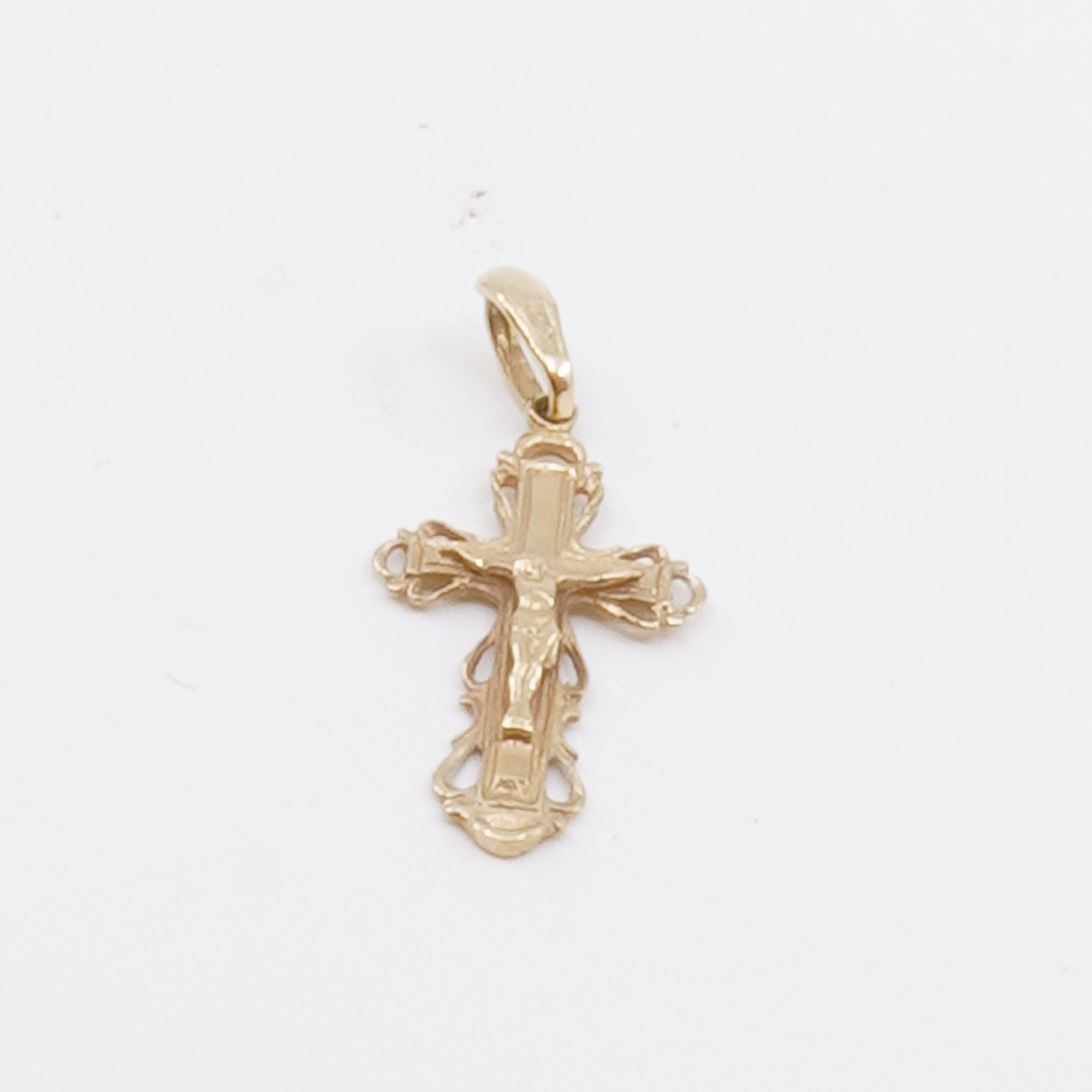 Hänge Guld 14K Krucifix Höjd 27mm