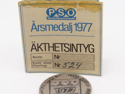 Minnesmynt S925 1977 Svenska Psooriasförbundet 52g
