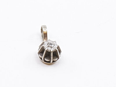 Hänge Vitguld med diamant ca0,01ct 18K Höjd 11mm