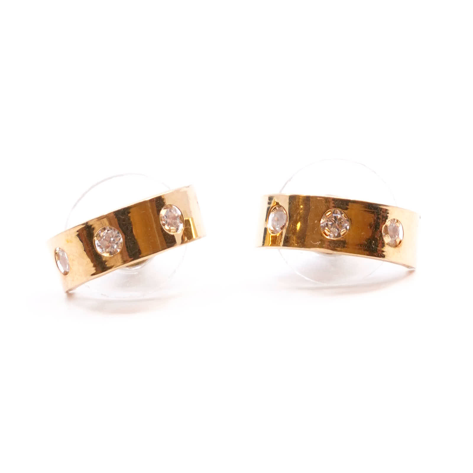 Halvcreoler Guld 18K